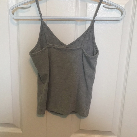 Grey Ribbed Tank Top - Picture 2 of 2